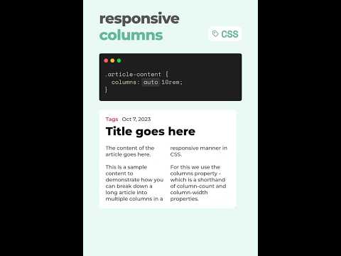 🔥 Make Your Website Responsive in Seconds | CSS Grid & Flexbox Columns Tutorial 💻 #Shorts