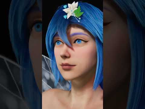 Fairy Blue. #unrealengine #cg #character #digitalart #3d #lowpoly #blender #fairy #steam #steamgame