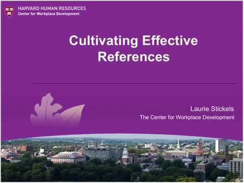 The Role of References