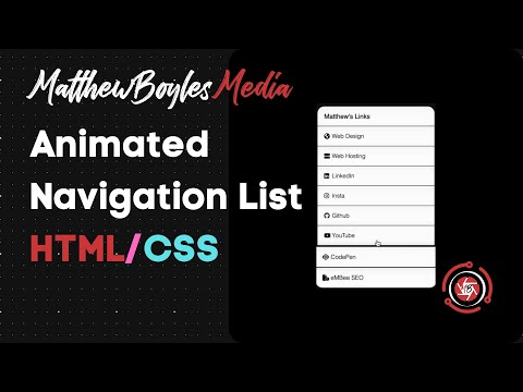 Animated Nav Link List - HTML/CSS Only