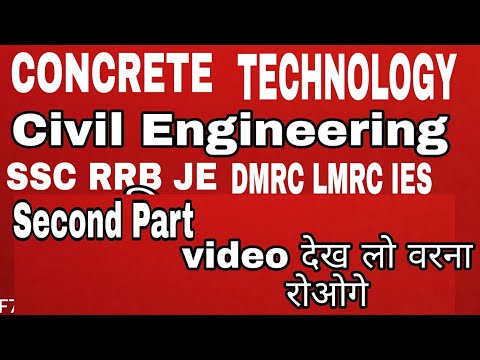 Concrete Technology | Civil Engineering | GATE | IES | SSC JE |RRB |Second year third semester Lec-2