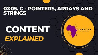 0x05. C - Pointers, arrays and strings |Part 1| #alxsoftwareengineering #alx #alxafrica