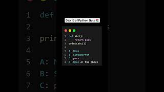 Python quiz || Day 19 #pythonchallenge #programminglanguage