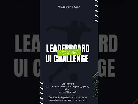 Leaderboard UI Challenge — Day 19 #uidesignlearning #dailyui #designcontest #designcompetition