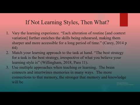 Learning Style Myths