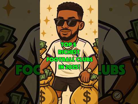 TOP 5 RICHEST FOOTBALL CLUBS. 🤑#football #soccer #club #ucl #viral #shorts #madrid #barca #ronaldo