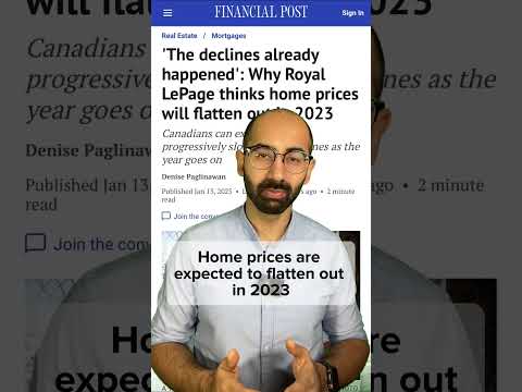 Home prices in Canada are expected to flatten out in 2023