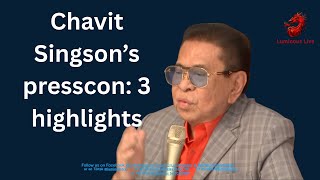 Chavit Singson's Presser today