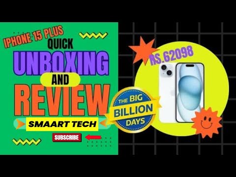 IPHONE 15 PUS BLUE QUICK UNBOXING AND REVIEW..FLIPKART BBD SALE 2024 #smartphone #tech #iphone