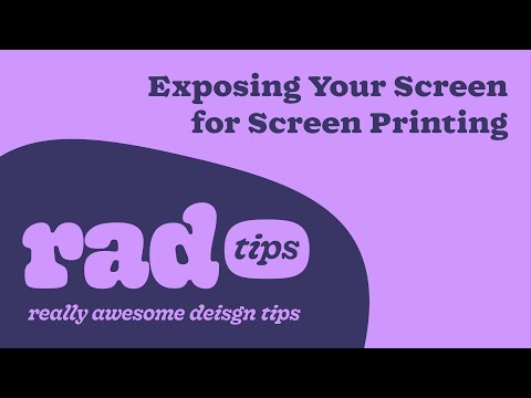 Exposing Your Screen for Screen Printing