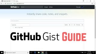 How to Use Gists (Github)