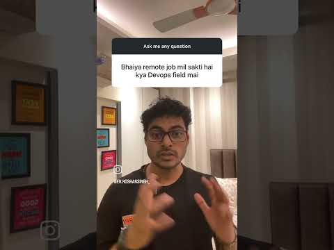 Kya Remote job milti h Devops m?  #devops #jobsearch #remotejob #motivation