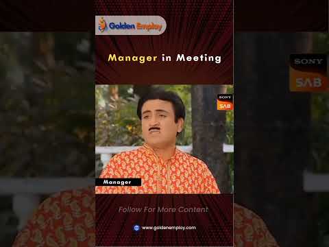 Manager in a Meeting Be Like: