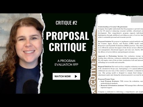 Proposal Critique #2 - Program Evaluation RFP
