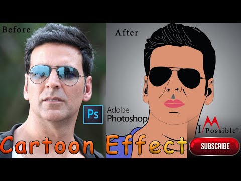 how to make own cartoon effect photo in photoshop 2020 . easy way to learn vector image