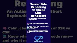 Server Side Rendering vs Client Side Rendering - An Autism Friendly Short Explanation
