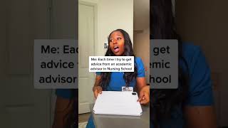 Nursing school Academic Advisor be like  #nursingstudent #nursinghumor #studenthumor #nursingshorts