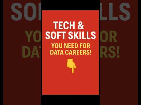 Tech & Soft Skills You NEED for Data Careers!#tech #youtubeshorts #youtube #ai #datascience #viral