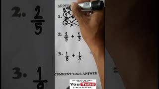Addition of fractions-butterfly method #shorts