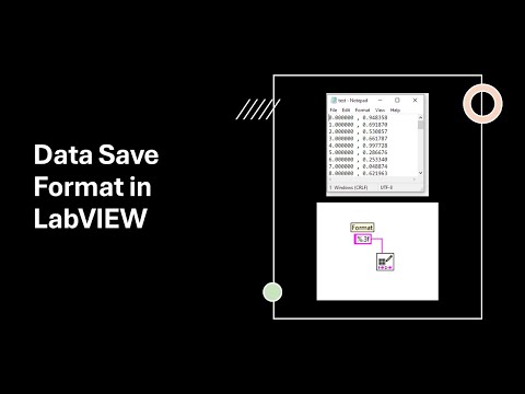 Demonstration of different format of data save in LabVIEW File I/O