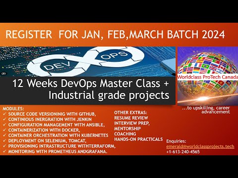 DevOps Masterclass in 12 Weeks  Training  Jan, Feb, March 2024.