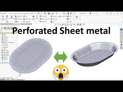 Solidworks Advanced Part modeling - Perforated Sheet Metal