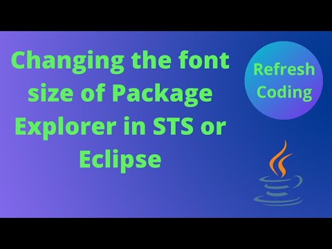 Change  Package Explorer Font Size in STS | ECLIPSE