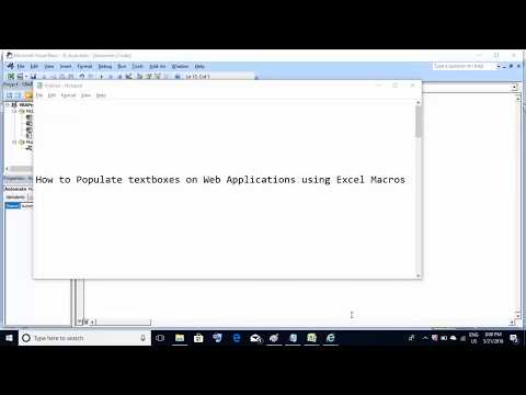 How to Populate text boxes on a web page using excel macros