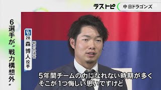 中日・森博人投手に“戦力外通告” 石川翔・加藤竜馬ら育成5選手も