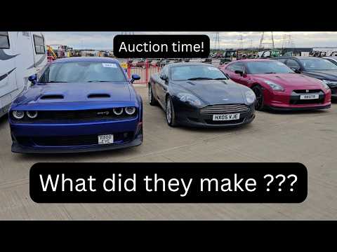 Nissan GT-R, Aston Martin DB9 & Dodge Hellcat Sold! Take a look and see what they make at auction!!