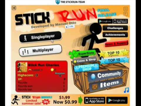 Truco para monedas en Stick Run Facebook