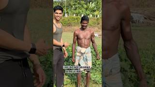 I met the most shredded farmer in India🇮🇳 #shorts#fitness#gym