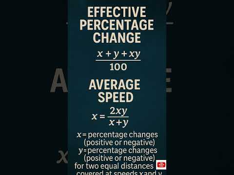 Effective percentage change and Average speed//#bankingaspirants #maths #bankexams @Themathlog