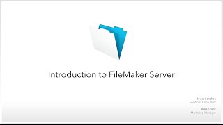 Webinar: Introduction to FileMaker Server