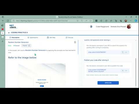 CODING PRACTICE 6   Random Number Generator