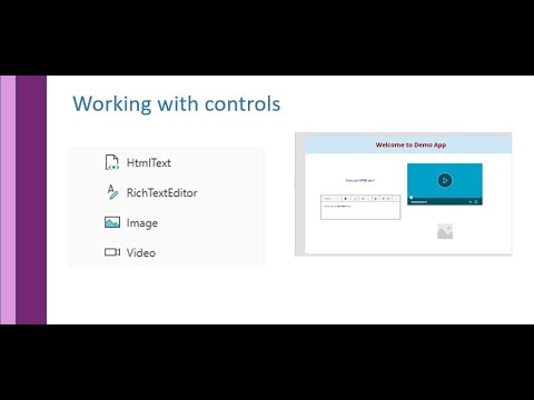 Working with HtmlText, RichTextEditor, Image and video controls in Canvas App PowerApps