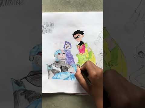 Teen Titans Drawing #drawing #cartoon #teamtitans
