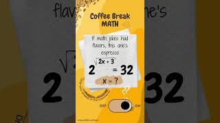 Coffee Break Math Puzzle. A square root in the power! #MathPuzzle #SolveForX