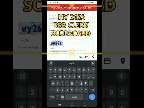 MY RRB CLERK 2024 SCORECARD || #rrbclerk #rrbpo #rrb #sbi #exam #scorecard