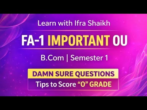 B. Com 1 year Financial accounting 1 imp question OU