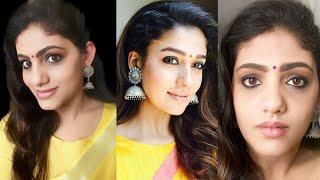 NAYANTHARA Inspired Makeup 2021 | Bold Eye Makeup | Actress Nayantara look in Saree | DIYAlicia