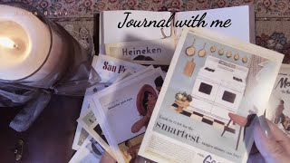 ASMR_빈티지다이어리꾸미기_레트로감성다꾸, 빈티지아이템, Vintage journal with me, Decorating a diary, Retro, トラベラーズノート