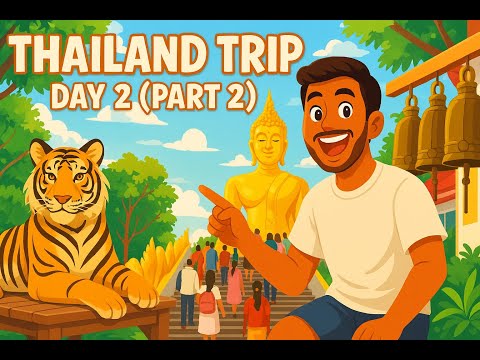 FACE TO FACE WITH A TIGER 🐯 | Big Buddha Temple & Thai Blessings | Thailand Day 2 (Part 2)