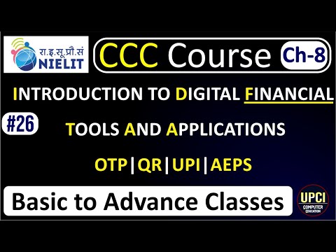 CCC Course|Digital Financial Tool and Applications OTP,QR,UPI,AEPS,USSD|Chapter 8 Hindi||Lecture-26