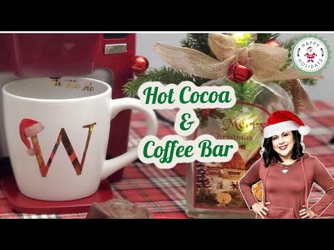 Christmas Hot Cocoa & Coffee Bar Set Up | Christmas 2020 |#hotcocoabar | #hotcocoabombs