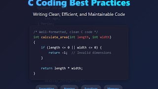 🚀 C Coding Best Practices: Write Clean & Efficient Code for Beginners
