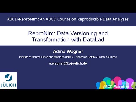 Data versioning and transformation with DataLad