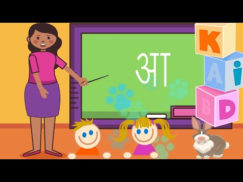 Learn Hindi Swar vowels Writing in English | Step-by-Step Tutorial with Madam on a Green Board