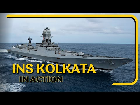 INS Kolkata: Unleashing the Power of the Indian Navy | INS Kolkata in action|