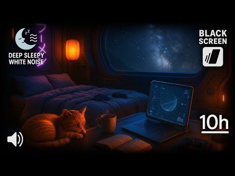 🔊Starship Night Ambience (Black Screen, 10 Hours)